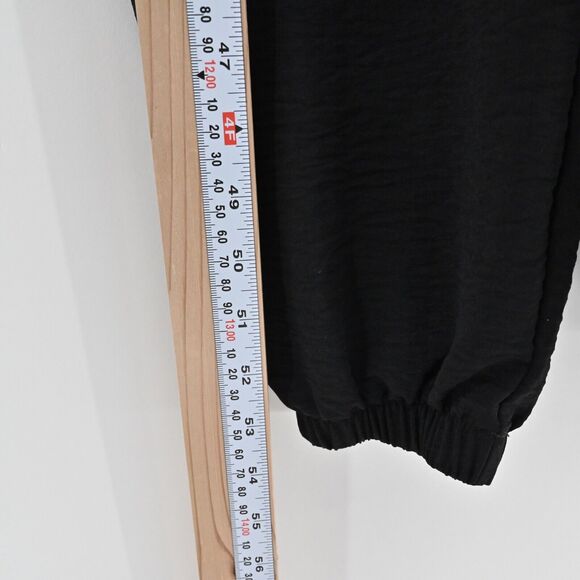 GILLI Jumpsuit Womens Size S Black Sleeveless Mock Neck Drawstring Waist Jogger‎ - Picture 10 of 14